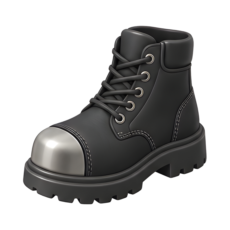 exposed toe cap safety boot