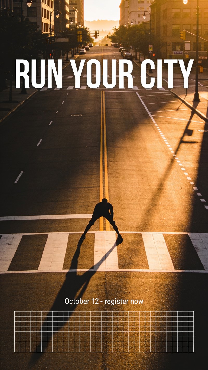 running through the city