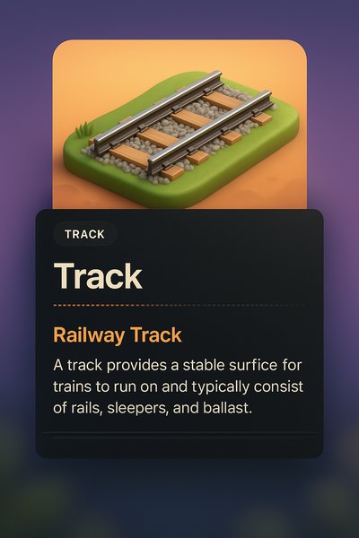 3D Design of a Railway Track with Information Block