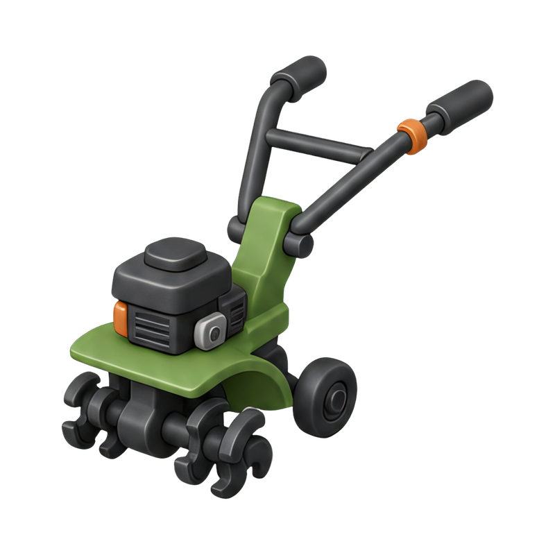 efficient tiller cultivator in action