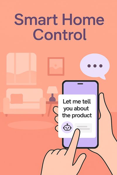 Smart Home Control Illustration with Engaging Visuals