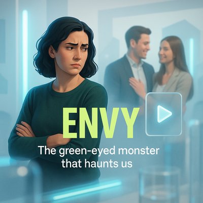 Illustrative Image Representing Envy with Emotional Depth