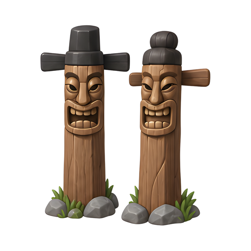 traditional korean jangseung poles