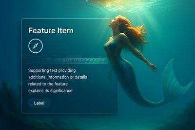 Enchanting Mermaid Swimming Underwater with Light Effects