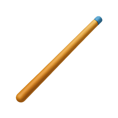 Simple Stylized Pencil with Blue Tip