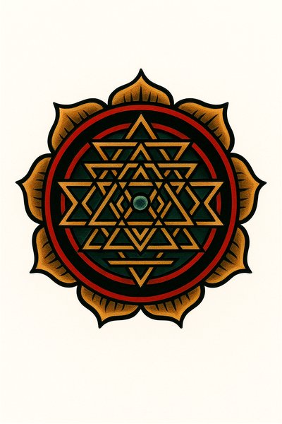 Intricate Mandala Design with Geometric Patterns