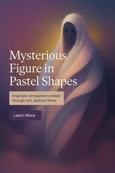 Mysterious Figure in Pastel Shapes - Abstract Art