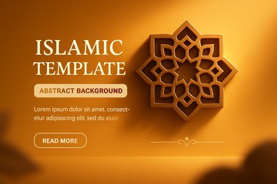 Islamic Template with Abstract Background Design