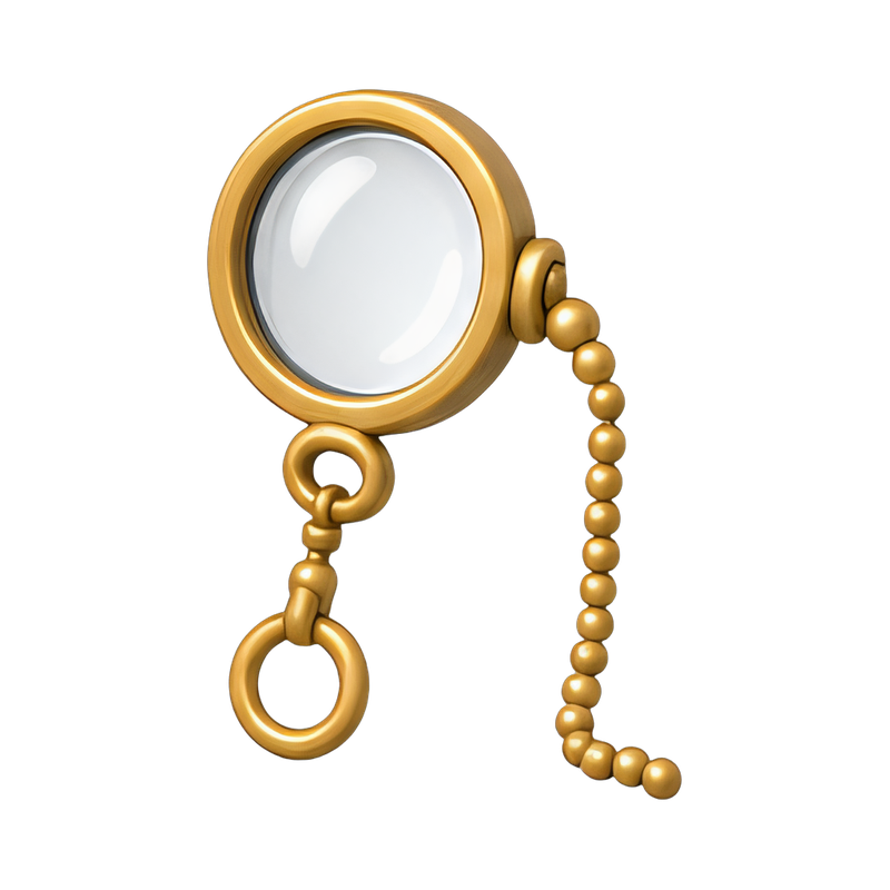 vintage brass magnifier