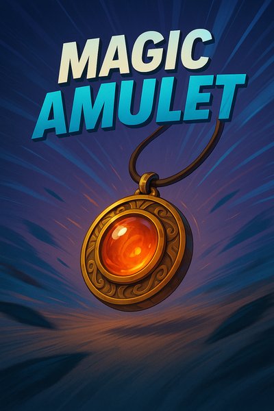 Dynamic Art of a Magic Amulet with Bold Typography