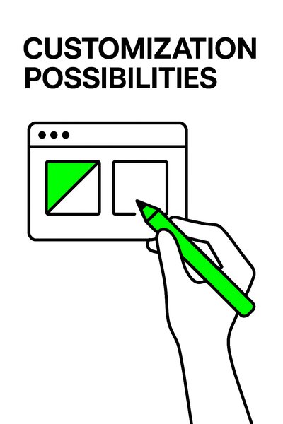 Illustrative Graphic on Customization Options in Digital Design