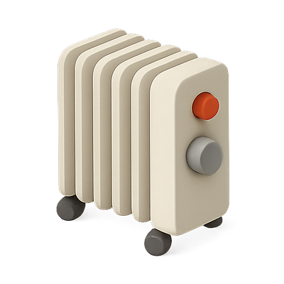 Stylized Electric Heater Illustration