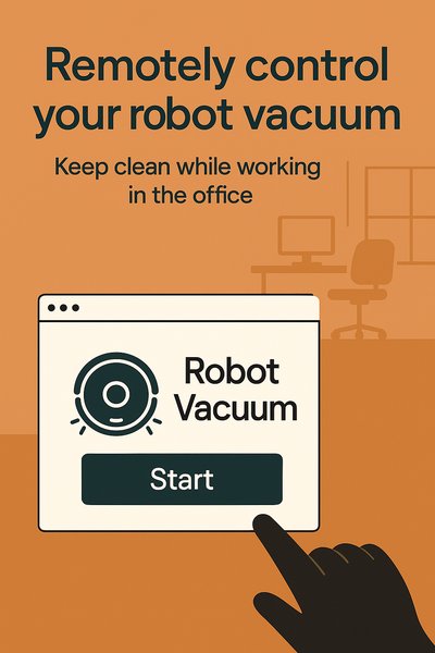 Promotional Graphic for Robot Vacuum Control App