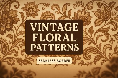 Seamless Vintage Floral Patterns with Elegant Design
