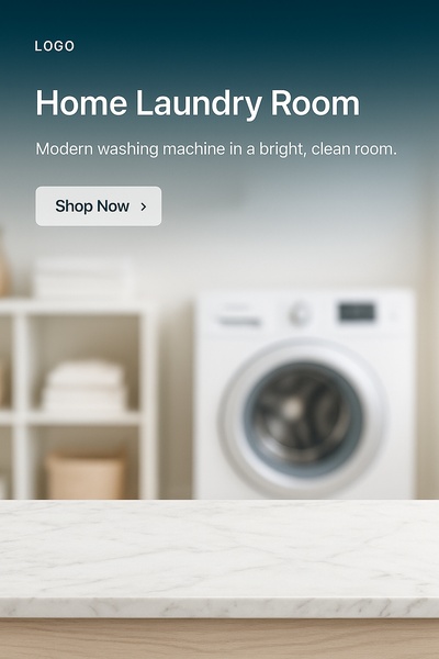 Modern Home Laundry Room with Washing Machine
