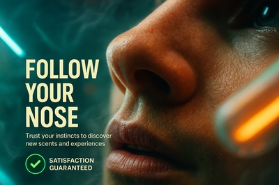 Dynamic Neon Ad: Follow Your Nose with Engaging Visuals