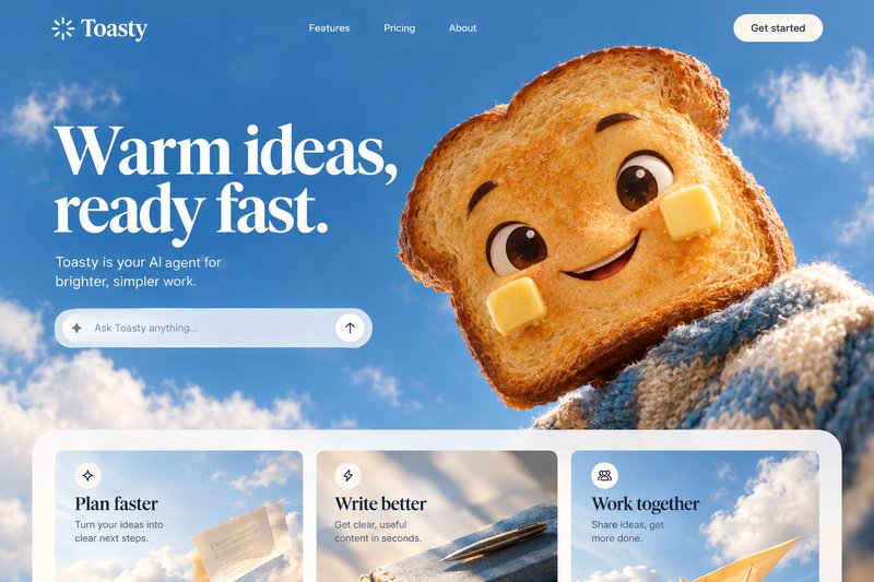 Friendly ai agent landing page