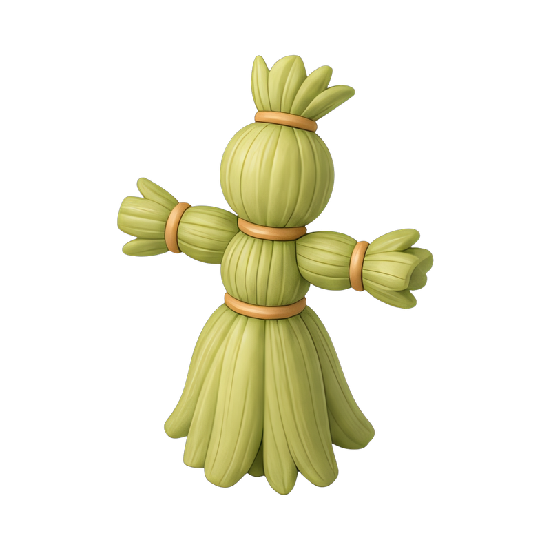handcrafted corn husk doll
