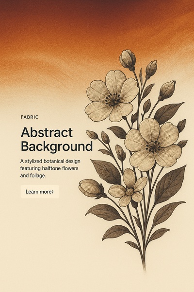 Stylized Floral Abstract Background for Textile Design