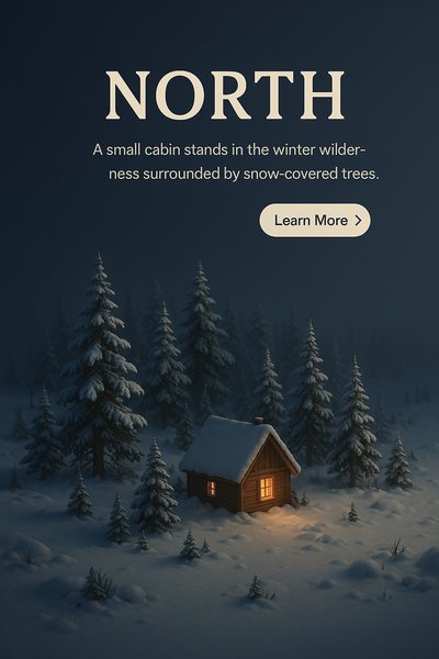 Serene Winter Cabin Scene in the North