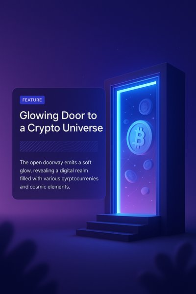 Glowing Doorway to a Crypto Universe with Cosmic Elements