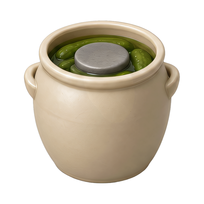 traditional stone pickling crock