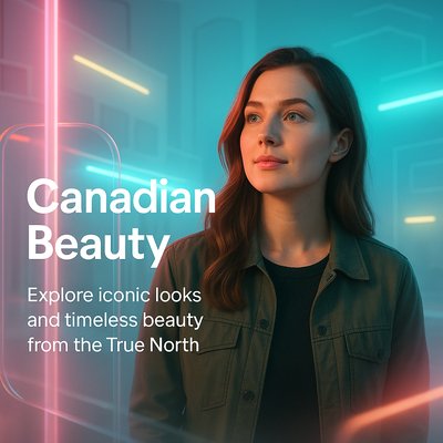 Promotional Image Highlighting Canadian Beauty Aesthetics