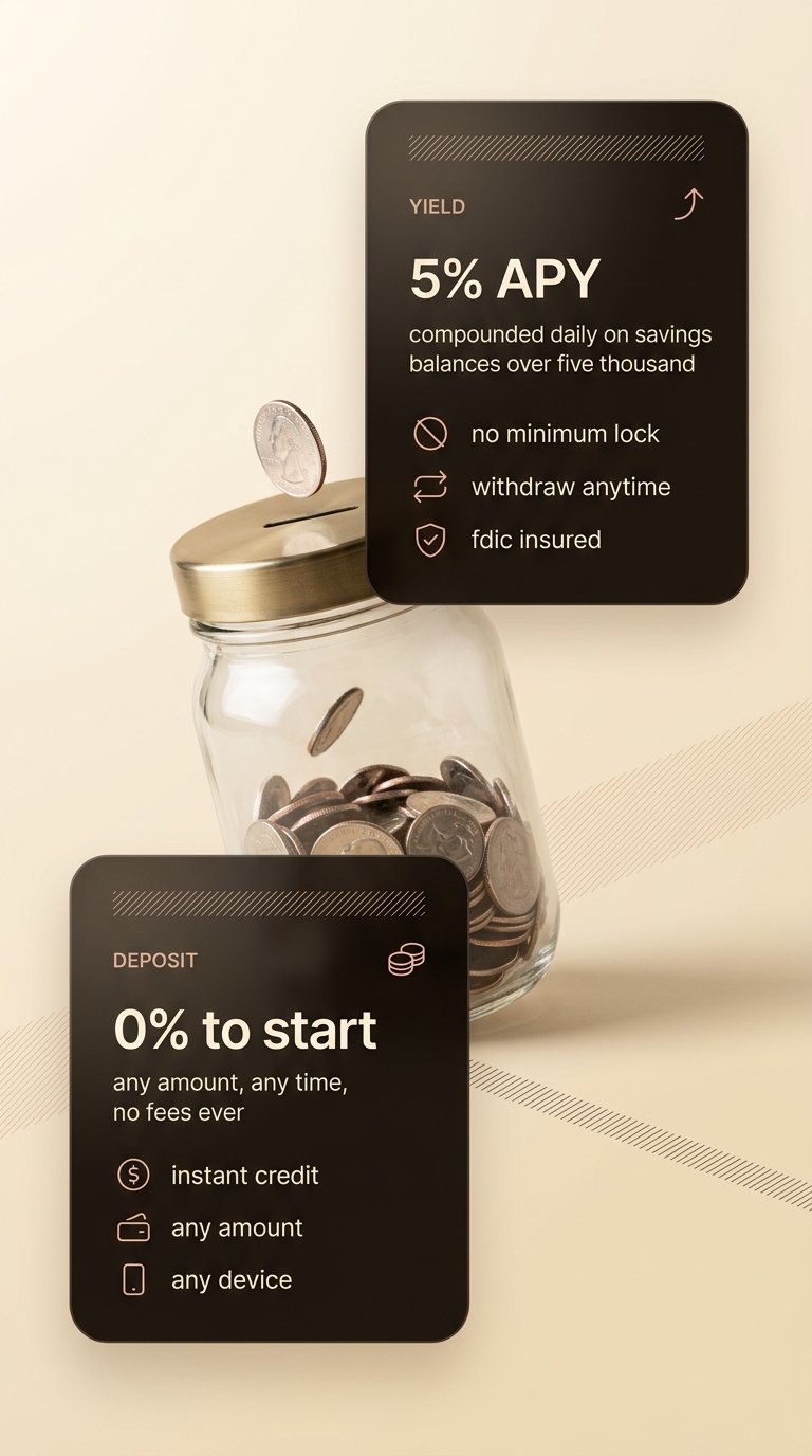 Modern glass savings jar design