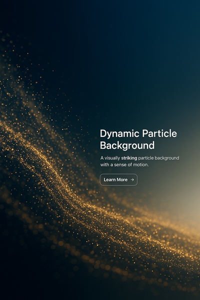 Dynamic Golden Particle Background with Motion Effect