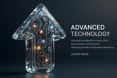 Hyperrealistic Glass Arrow with Advanced Technology Elements