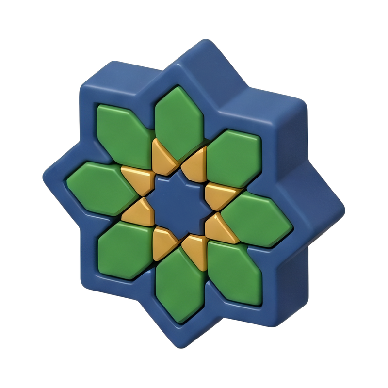 intricate geometric star tile
