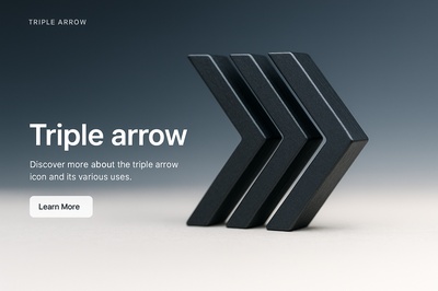 Stylish Web Page Design Featuring Triple Arrow Icon
