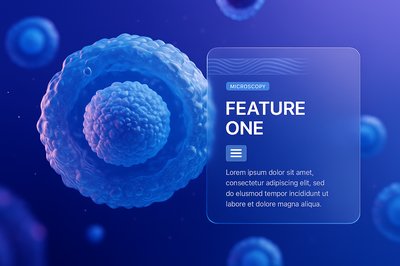 3D Rendering of Human Cell with Feature Block