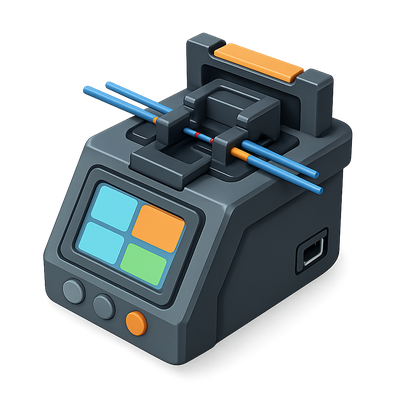 3D Fiber Optic Splicer Icon in Isometric View