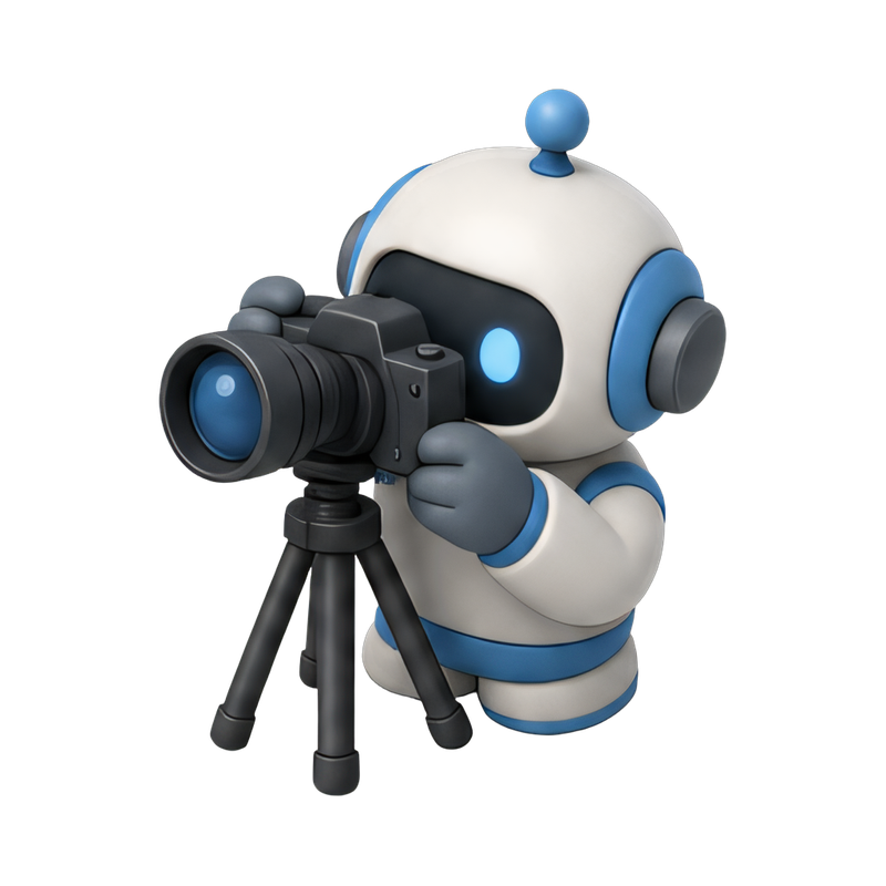 robot photographer on tripod