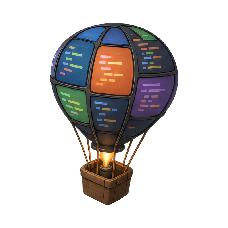 colorful hot air balloon design