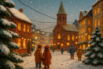 Cozy Winter Scene in Frederiksberg, Copenhagen