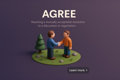 3D Scene Depicting Agreement in a Realistic Style