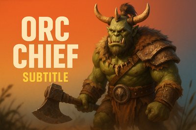 Dynamic Orc Chief with Tri-Color Layered Composition