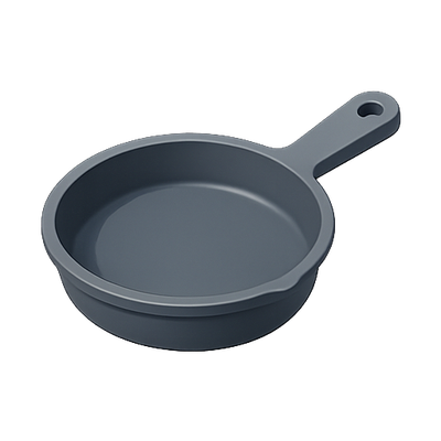 Minimalist Gray Cooking Pan with Handle