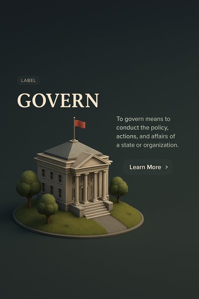 High Angle View of a 3D Governance Scene