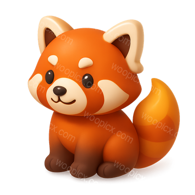 Cute Cartoon Red Panda Character