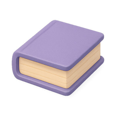 Stylized Purple Book Icon with Minimalist Design