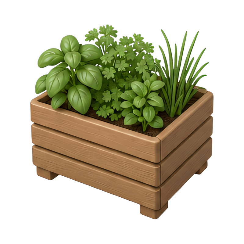 herb garden in window box