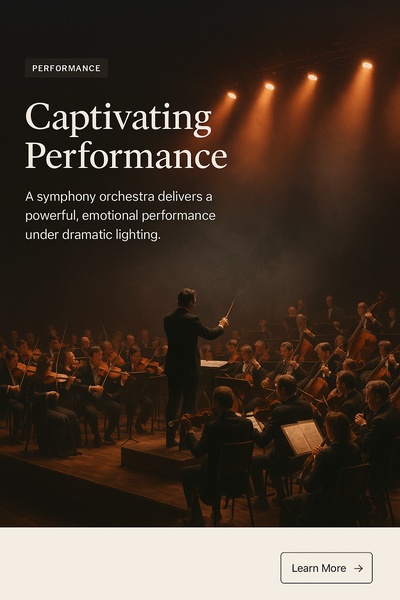 Captivating Symphony Orchestra Performance Under Dramatic Lighting