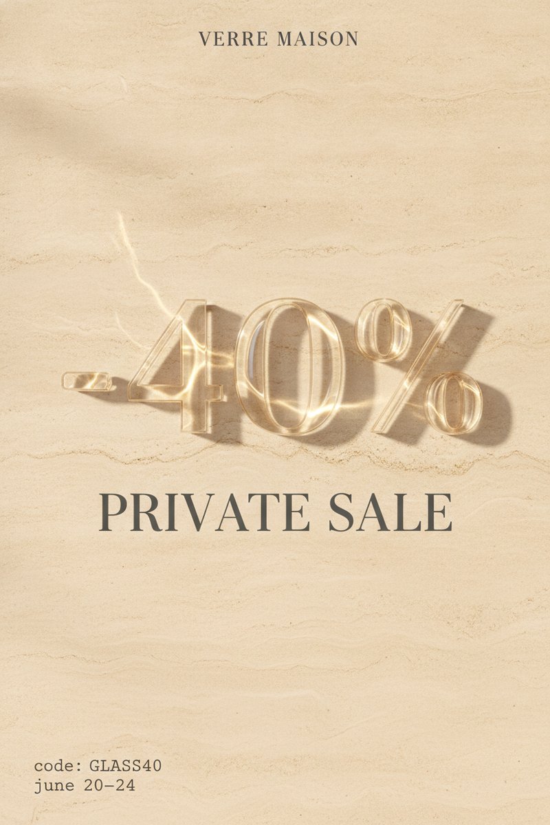 Elegant glass serif typography