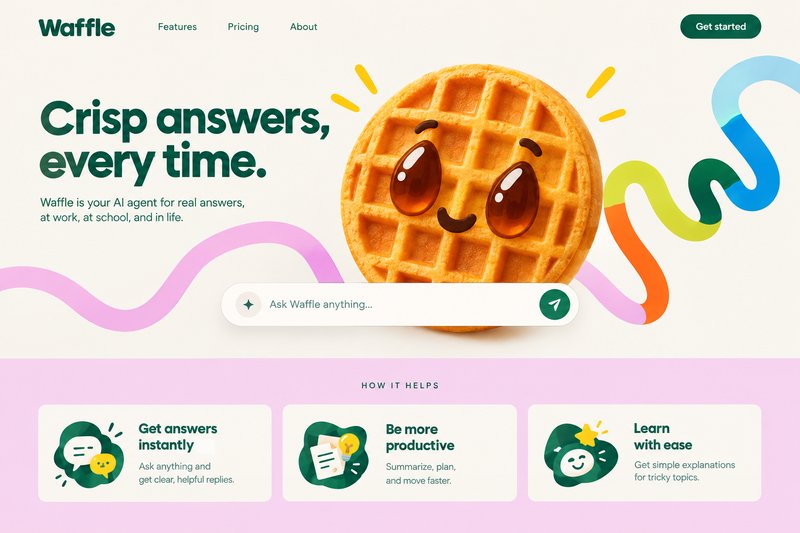 Engaging AI landing page design