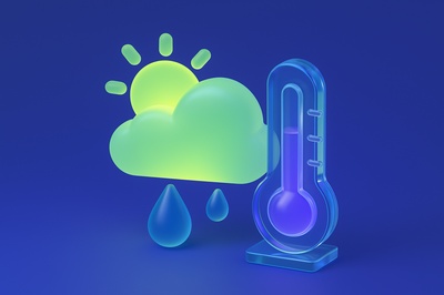 Stylized 3D Weather Icon with Soft Glow