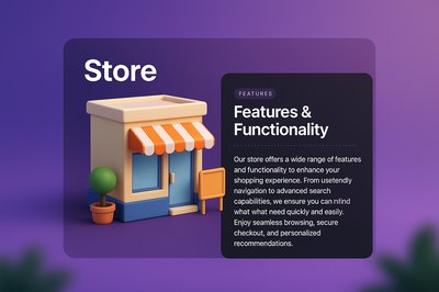 3D Store Visualization with Feature Highlights