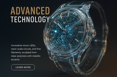 Hyperrealistic Watch Design Featuring Advanced Technology